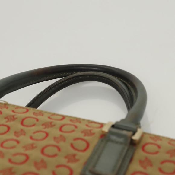 CELINE C Macadam Canvas Hand Bag Beige Gold Auth 118212 - Picture 14 of 16